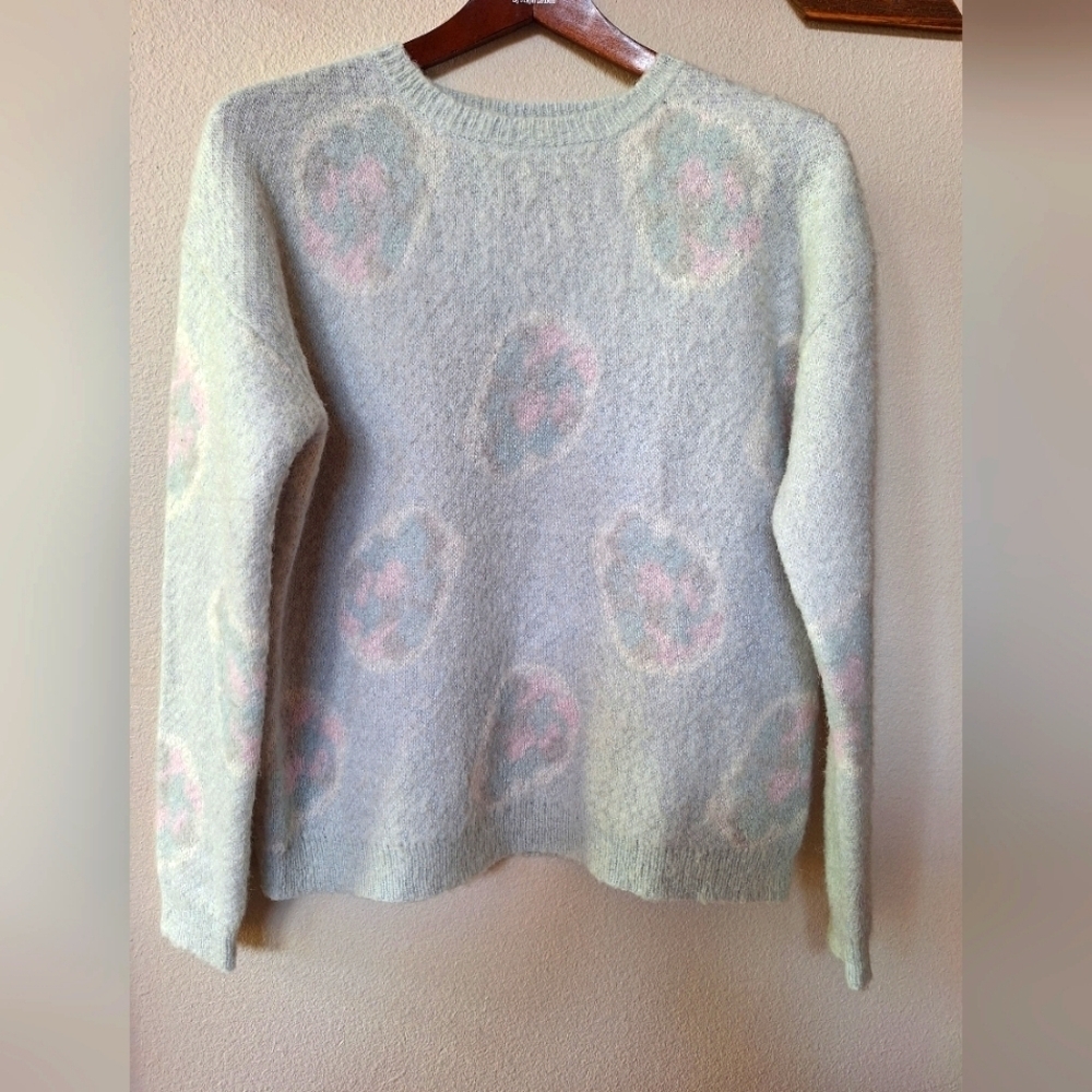 ASOS Pastel Wool Blend Oversized Sweater. Mint/Pink. Womens size 4